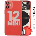 Back Housing W/ Small Parts For iPhone 12 Mini (EU / Global Version) (Used OEM Pull: Grade A) (Red)