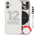 Back Housing W/ Small Parts For iPhone 12 Mini (EU / Global Version) (Used OEM Pull: Grade A) (White)