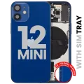 Back Housing W/ Small Parts For iPhone 12 Mini (EU / Global Version) (Used OEM Pull: Grade B) (Blue)