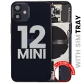 Back Housing W/ Small Parts For iPhone 12 Mini (EU / Global Version) (Used OEM Pull: Grade B) (Black)
