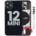 Back Housing W/ Small Parts For iPhone 12 Mini (EU / Global Version) (Used OEM Pull: Grade C) (Black)