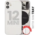 Back Housing W/ Small Parts For iPhone 12 Mini (EU / Global Version) (Used OEM Pull: Grade B) (White)