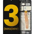 LCD Assembly With Frame For Alcatel 3 (5052 / 2018) (Refurbished) (Black)
