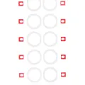 Home Button Gasket For iPad Pro 10.5" / Pro 12.9" 1st Gen/ Pro 12.9" 2nd Gen/ Pro 9.7" / iPad 5 / iPad 6 / iPad 7/ iPad 8/ iPad 9 / Air 1 / Air 2 / Mini 3 / Mini 4 / Mini 5 (White) (10 Pack)