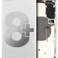 Back Housing W/ Small Parts For iPhone 8 Plus (Used OEM Pull: Grade C) (Silver)