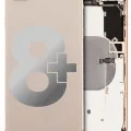 Back Housing W/ Small Components Pre-Installed For iPhone 8 Plus (Used OEM Pull: Grade C) (Gold)