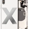 Задня кришка з передустановленими мілкими деталями для iPhone X (Used OEM Pull: Grade A) (Silver)