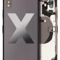 Back Housing W/ Small Components Pre-Installed For iPhone X (Used OEM Pull: Grade B) (Space Gray)