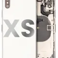 Back Housing W/ Small Parts For iPhone XS (Used OEM Pull: Grade A) (Silver)