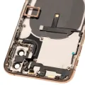 Back Housing W/ Small Components Pre-Installed For iPhone XS (Used OEM Pull: Grade B) (Gold)