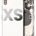 Back Housing W/ Small Components Pre-Installed For iPhone XS (Used OEM Pull: Grade C) (Silver)