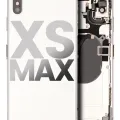 Back Housing W/ Small Components Pre-Installed For iPhone XS Max (Used OEM Pull: Grade A) (Silver)