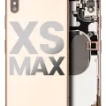 Back Housing W/ Small Components Pre-Installed For iPhone XS Max (Used OEM Pull: Grade B) (Gold)