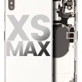 Back Housing W/ Small Components Pre-Installed For iPhone XS Max (Used OEM Pull: Grade C) (Silver)