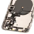 Back Housing W/ Small Components Pre-Installed For iPhone XS Max (Used OEM Pull: Grade C) (Silver)