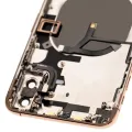 Back Housing W/ Small Components Pre-Installed For iPhone XS Max (Used OEM Pull: Grade C) (Gold)