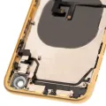 Back Housing W/ Small Components Pre-Installed For iPhone XR (Used OEM Pull: Grade B) (Yellow)