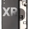 Back Housing W/ Small Components Pre-Installed For iPhone XR (Used OEM Pull: Grade C) (Black)
