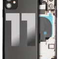 Заднє скло для iPhone 11 з попередньо встановленими компонентами (Used OEM Pull: Grade B) (чорний)