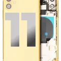 Back Housing W/ Small Components Pre-Installed For iPhone 11 (Used OEM Pull: Grade B) (Yellow)