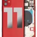 Back Housing W/ Small Components Pre-Installed For iPhone 11 (Used OEM Pull: Grade B) (Red)