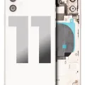 Заднє скло для iPhone 11 з попередньо встановленими компонентами (Used OEM Pull: Grade B) (білий)
