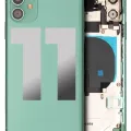 Back Housing W/ Small Components Pre-Installed For iPhone 11 (Used OEM Pull: Grade C) (Green)