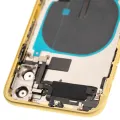 Back Housing W/ Small Components Pre-Installed For iPhone 11 (Used OEM Pull: Grade C) (Yellow)