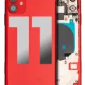 Back Housing W/ Small Components Pre-Installed For iPhone 11 (Used OEM Pull: Grade C) (Red)