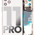 Back Housing W/ Small Components Pre-Installed For iPhone 11 Pro (Used OEM Pull: Grade A) (Silver)