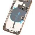 Back Housing W/ Small Components Pre-Installed For iPhone 11 Pro (Used OEM Pull: Grade A) (Matte Gold)