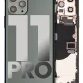 Back Housing W/ Small Components Pre-Installed For iPhone 11 Pro (Used OEM Pull: Grade A) (Matte Midnight Green)