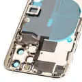Back Housing W/ Small Components Pre-Installed For iPhone 11 Pro (Used OEM Pull: Grade C) (Matte Silver)