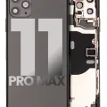 Back Housing W/ Small Components Pre-Installed For iPhone 11 Pro Max (Used OEM Pull: Grade A) (Space Gray)