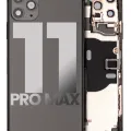 Back Housing W/ Small Components Pre-Installed For iPhone 11 Pro Max (Used OEM Pull: Grade B) (Space Gray)