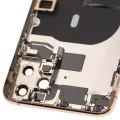 Back Housing W/ Small Components Pre-Installed For iPhone 11 Pro Max (Used OEM Pull: Grade B) (Gold)
