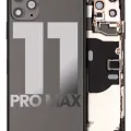 Back Housing W/ Small Components Pre-Installed For iPhone 11 Pro Max (Used OEM Pull: Grade C) (Space Gray)