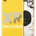 Back Housing W/ Small Components Pre-Installed For iPhone XR (No Logo) (Aftermarket Plus) (Yellow)