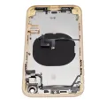 Back Housing W/ Small Components Pre-Installed For iPhone XR (No Logo) (Aftermarket Plus) (Yellow)