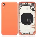 Back Housing W/ Small Components Pre-Installed For iPhone XR (No Logo) (Aftermarket Plus) (Coral)