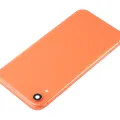 Back Housing W/ Small Components Pre-Installed For iPhone XR (No Logo) (Aftermarket Plus) (Coral)