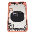 Back Housing W/ Small Components Pre-Installed For iPhone XR (No Logo) (Aftermarket Plus) (Coral)