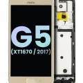 LCD Assembly With Frame For Motorola Moto G5 (XT1670 / 2017) (Genuine OEM) (Gold)