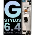 LCD Assembly With Frame For Motorola Moto G Stylus 6.4" (XT2043 / 2020) (Genuine OEM) (Mystic Indigo)