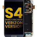 OLED Assembly With Frame For Samsung Galaxy S4 (i545 / L720 / R970) (Verizon & Sprint) (Refurbished) (Black)