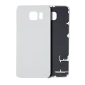 Back Cover Glass For Samsung Galaxy S6 (No Logo) (Aftermarket Plus) (White)
