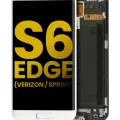 LCD Assembly With Frame For Samsung Galaxy S6 Edge (Verizon / Sprint) (White Pearl)