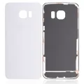 Back Cover Glass For Samsung Galaxy S6 Edge (No Logo) (Aftermarket Plus) (White)