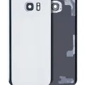 Back Cover Glass With Camera Lens For Samsung Galaxy S7 Edge (Service Pack) (Silver)