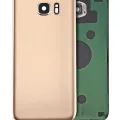 Back Cover Glass With Camera Lens For Samsung Galaxy S7 Edge (Service Pack) (Gold)